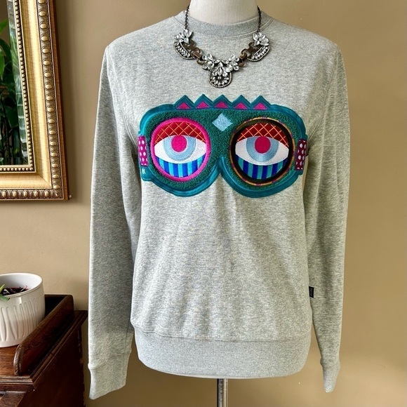MCM Craig & Karl 'Beyond Snowdome' Sweatshirt Gray Ski Snowboard Goggles Size S - Picture 3 of 12